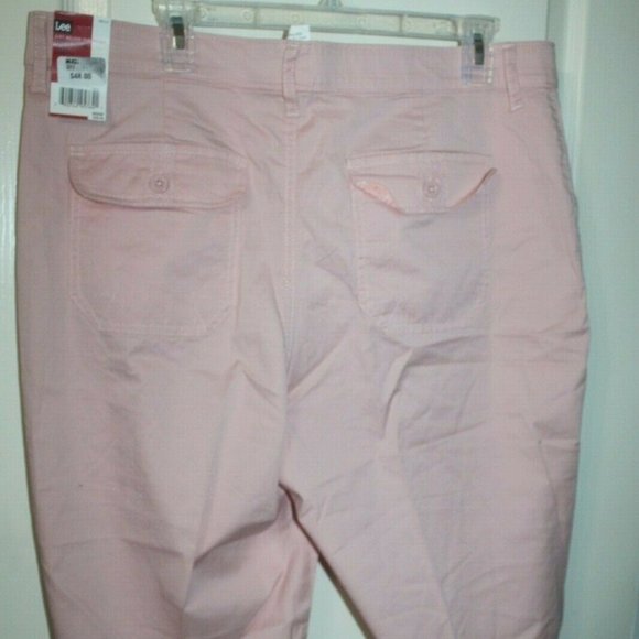 Lee Fit Innovations Pink Stretch Capri Comfort Waist hemline ties size 16 NEW… - Picture 5 of 8